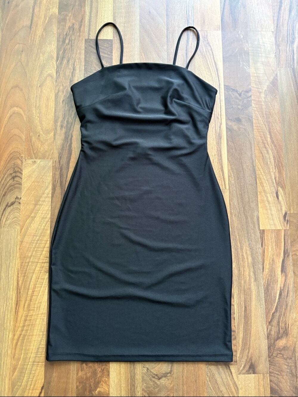 Popular21 Black Spaghetti-Strap Bodycon Dress - Women Size S